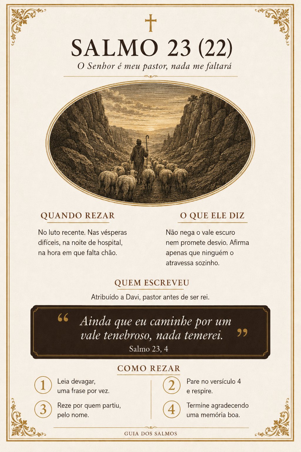 Página interna do Guia dos Salmos, salmo completo