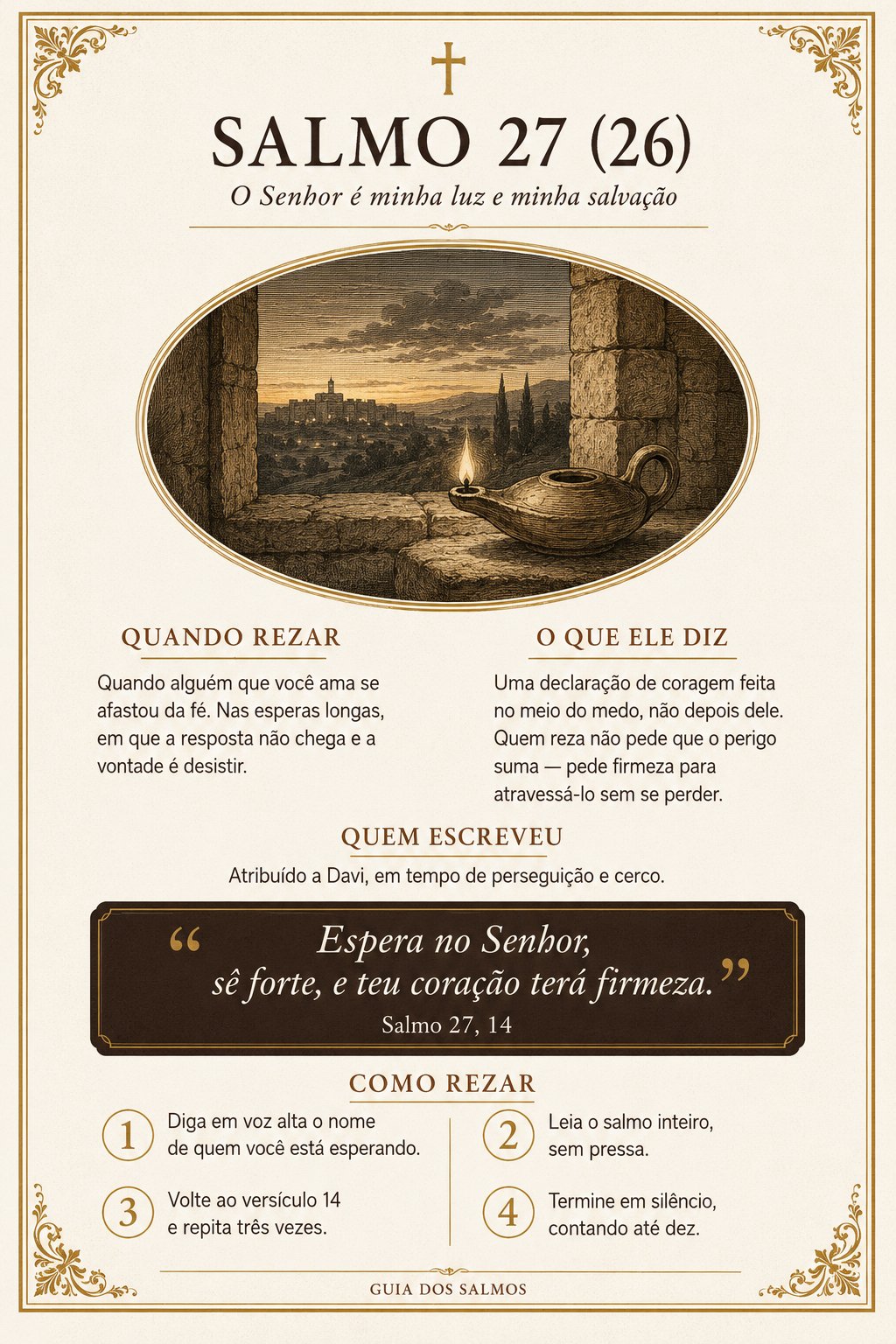 Página interna do Guia dos Salmos, oração final